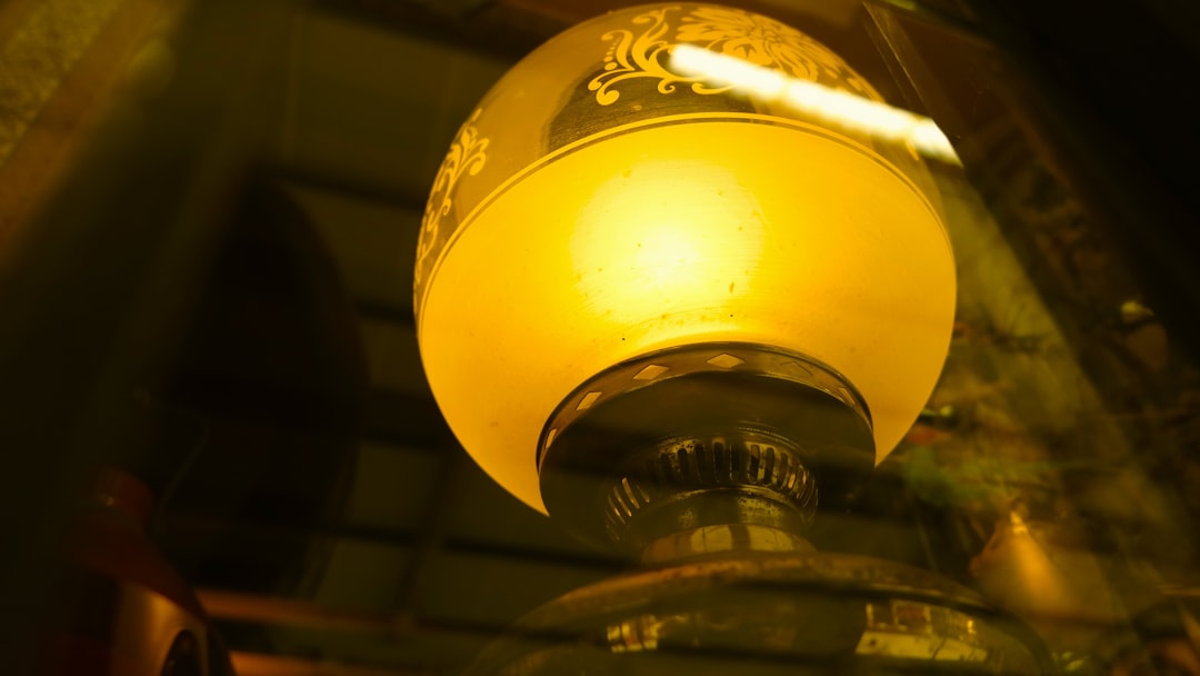 Photo translucent glass lamp