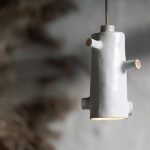 Photo handmade ceramic pendant lamp